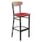 Flash Furniture Red Vinyl Seat Barstool with Natural Wood Back XU-DG6V6RDV-NAT-GG - alternate 10